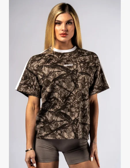NEBBIA Relaxed fit maglia POWER camo beige
