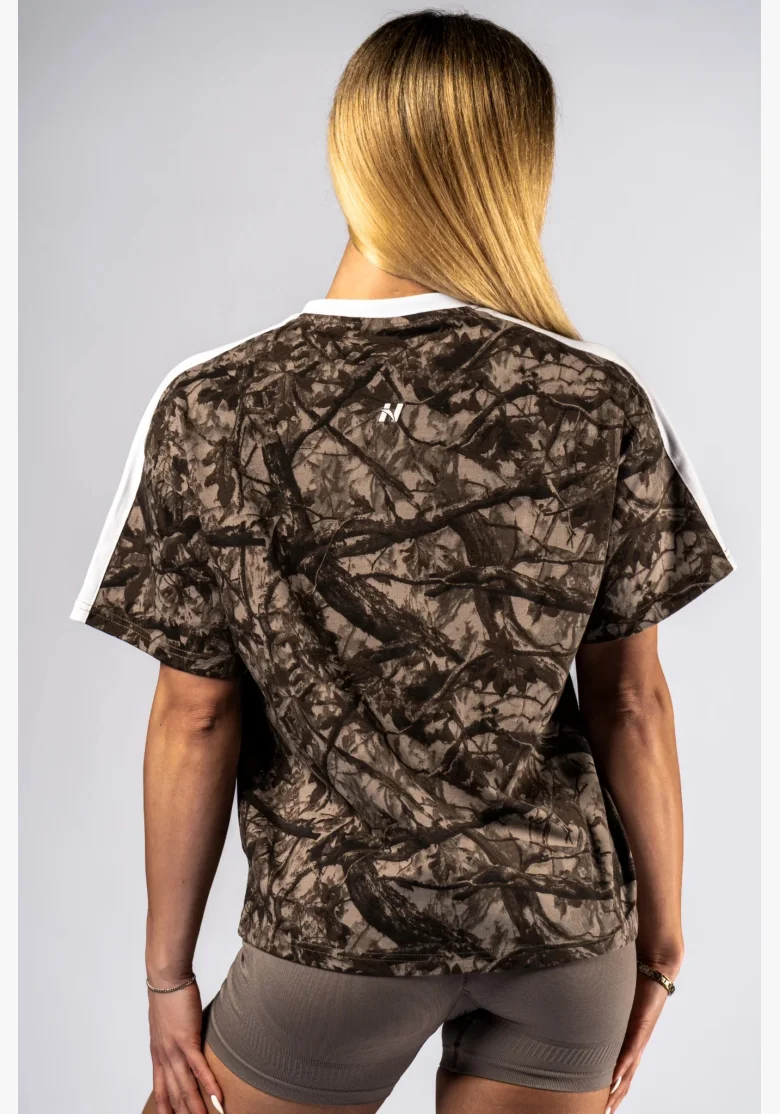 NEBBIA Relaxed fit maglia POWER camo beige