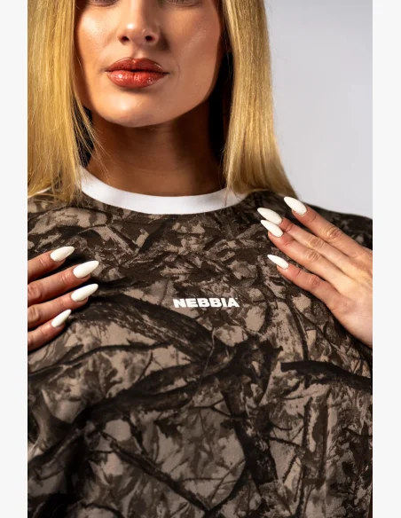 NEBBIA Relaxed fit maglia POWER camo beige