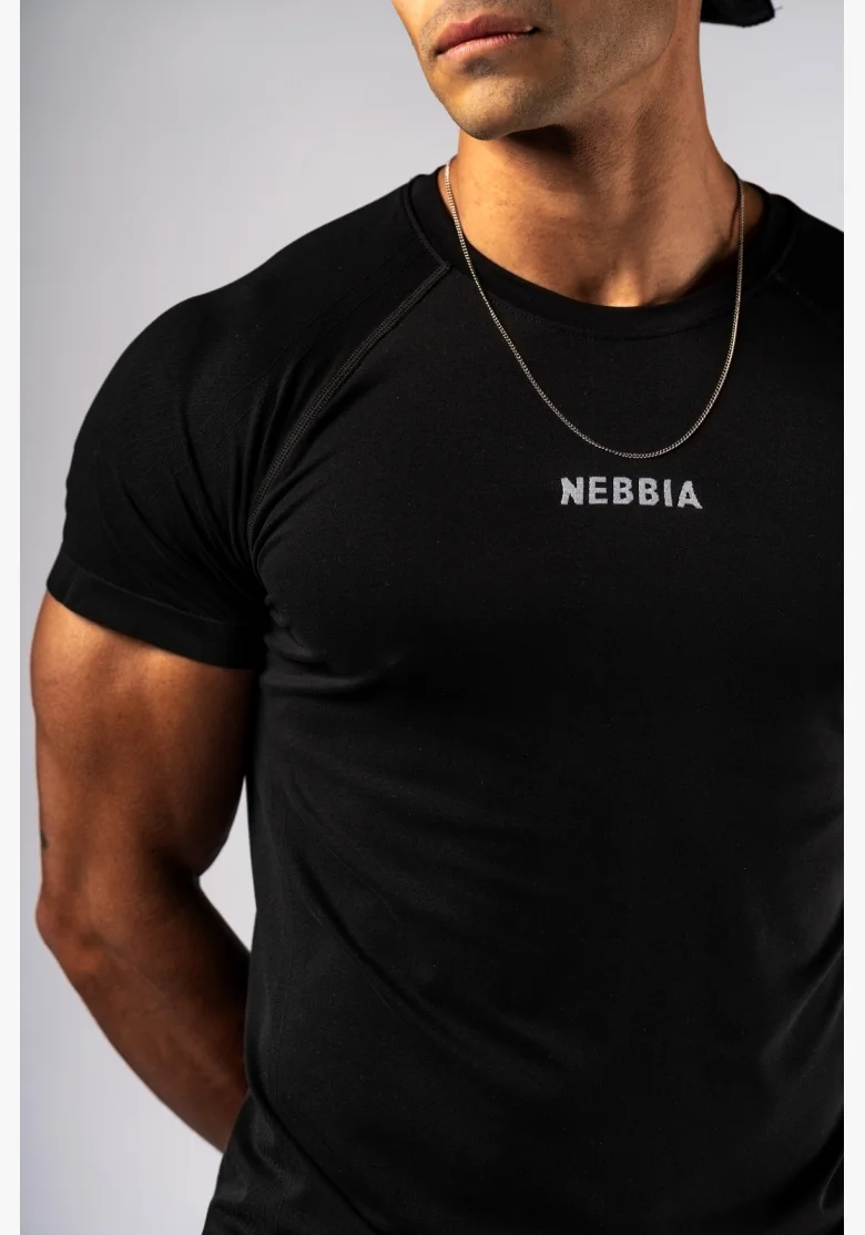 NEBBIA Seamless maglietta a maniche corte POWER nera