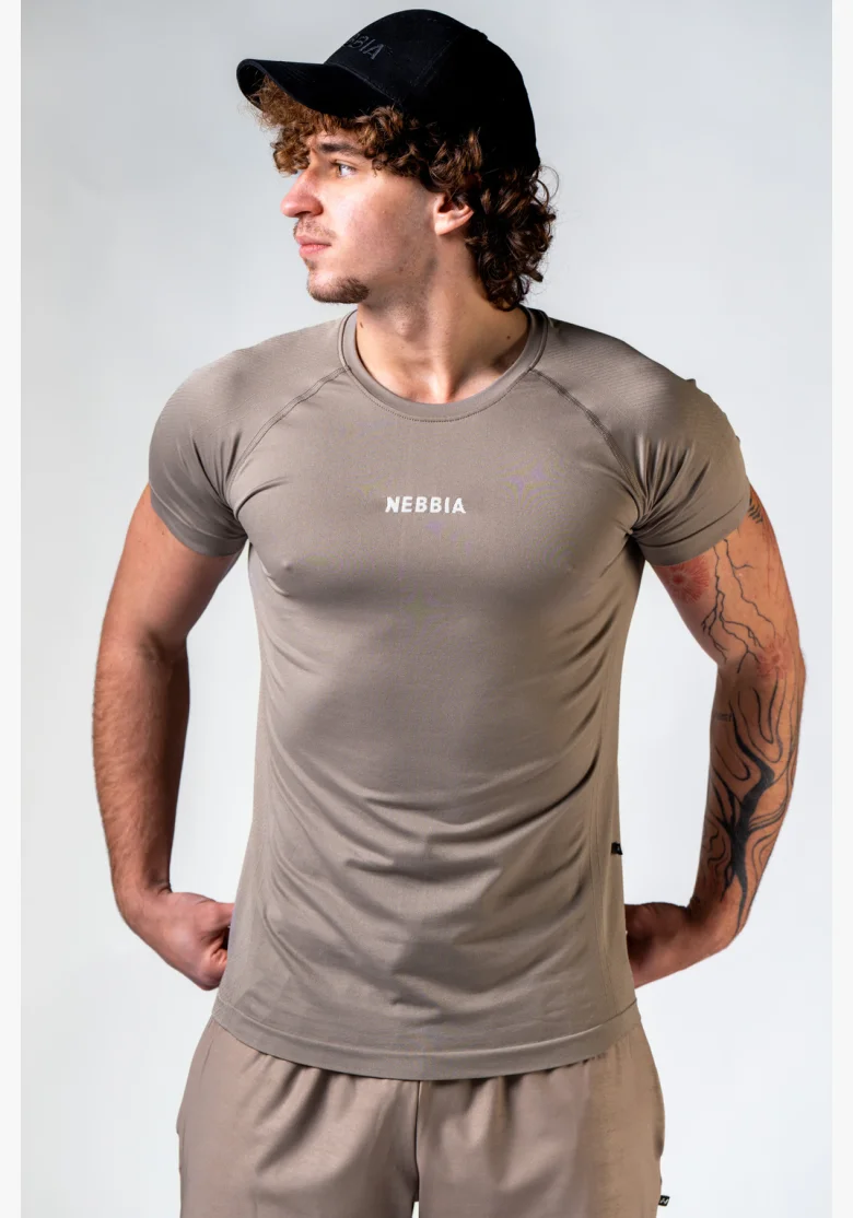 NEBBIA Seamless t-shirt a maniche corte POWER beige