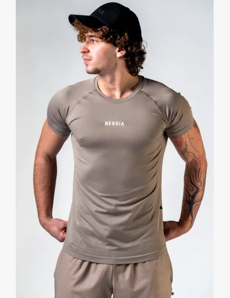 NEBBIA Seamless t-shirt a maniche corte POWER beige