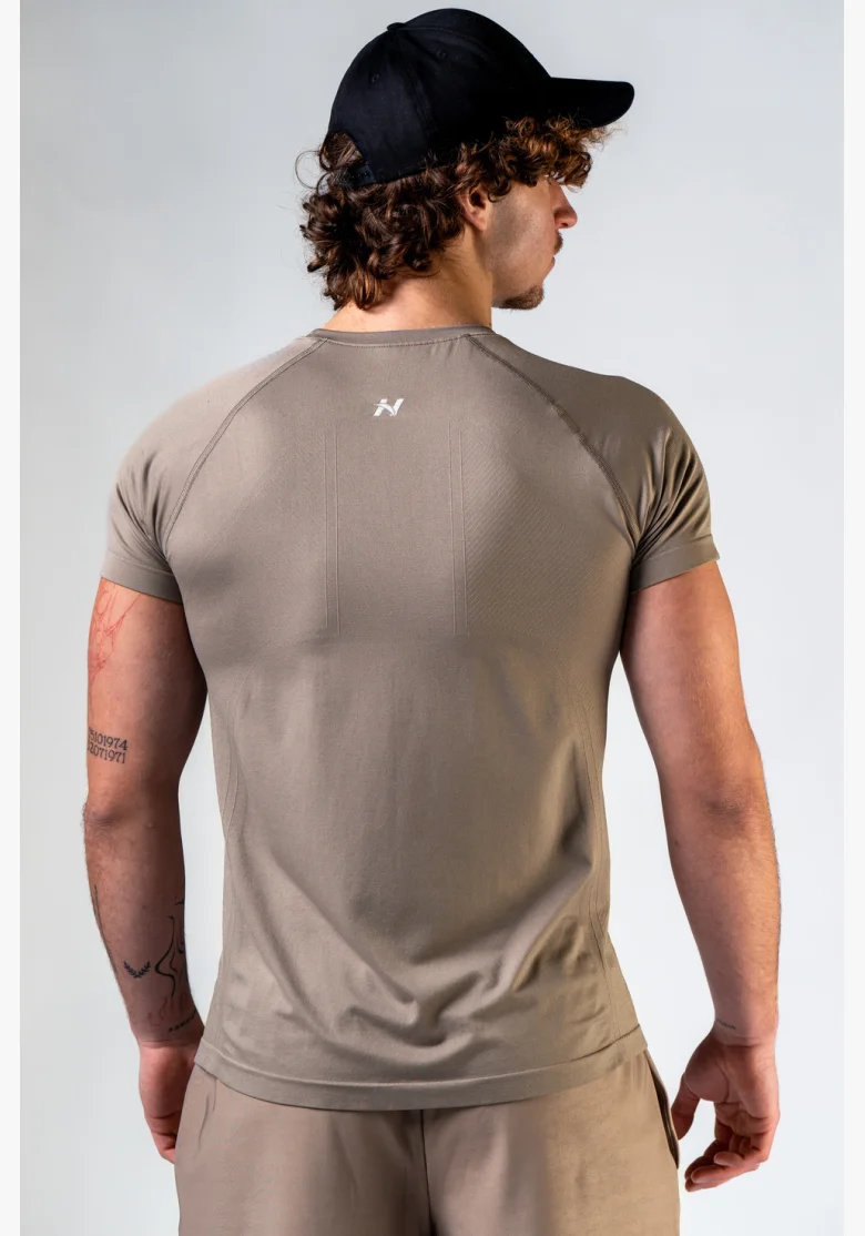 NEBBIA Seamless t-shirt a maniche corte POWER beige