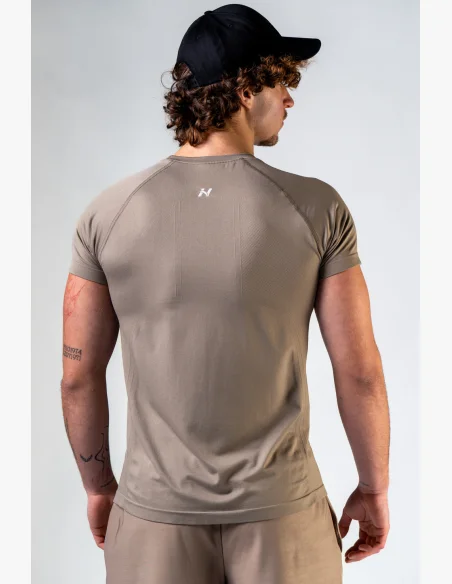 NEBBIA Seamless t-shirt a maniche corte POWER beige
