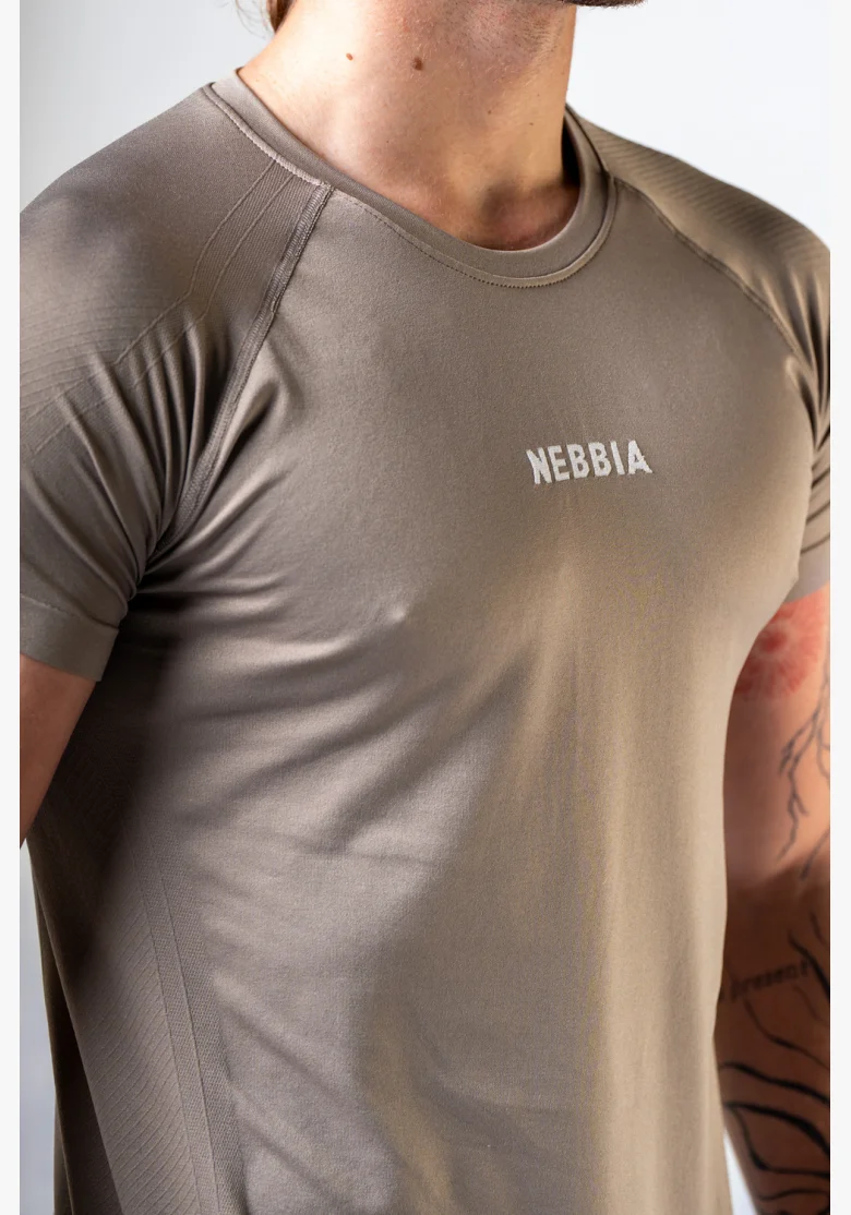 NEBBIA Seamless t-shirt a maniche corte POWER beige