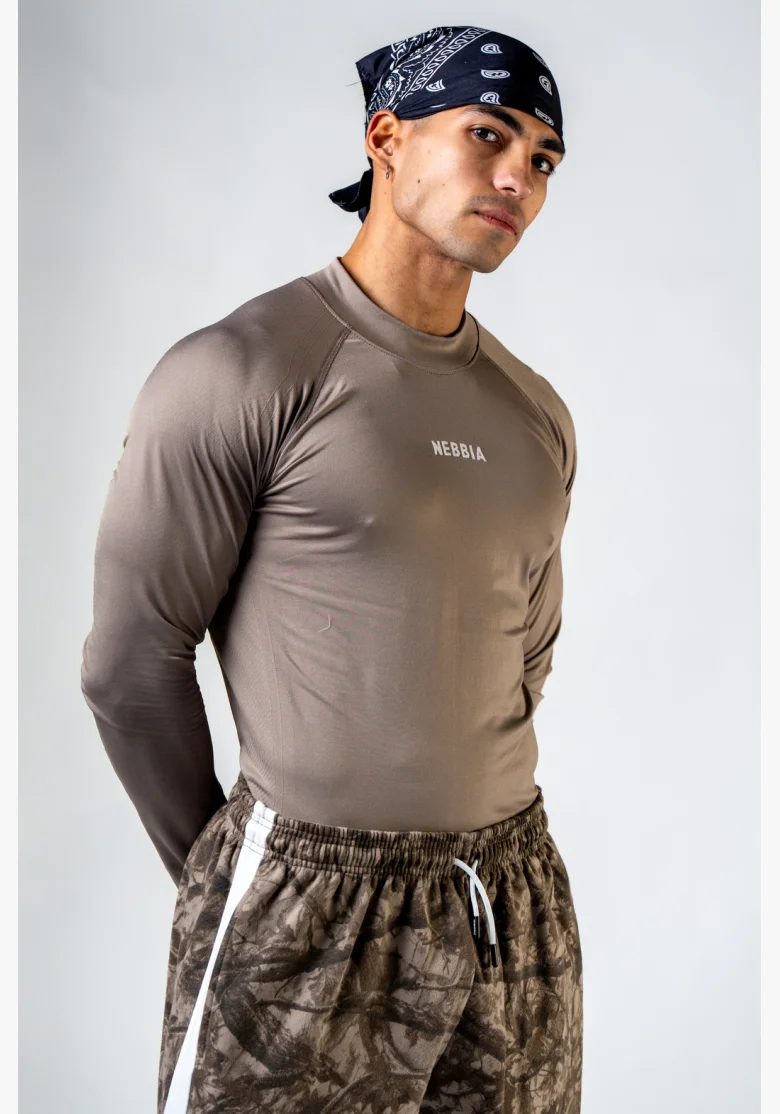 NEBBIA Seamless maglietta a maniche lunghe POWER beige