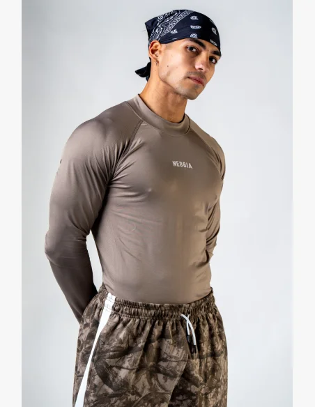 NEBBIA Seamless maglietta a maniche lunghe POWER beige