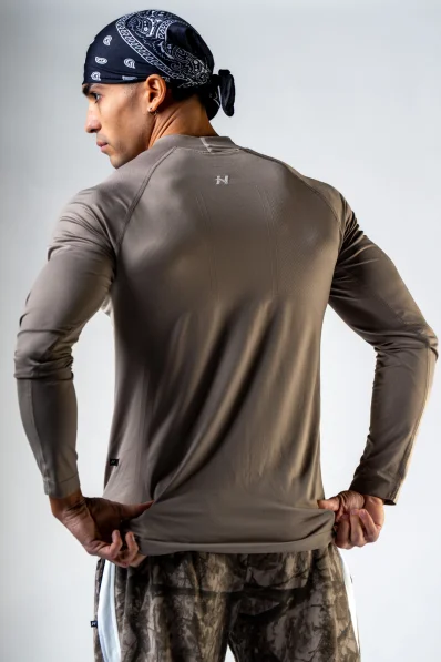 NEBBIA Seamless maglietta a maniche lunghe POWER beige 2