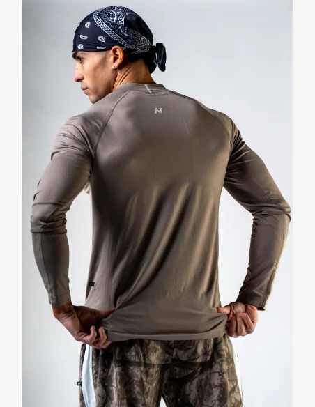 NEBBIA Seamless maglietta a maniche lunghe POWER beige
