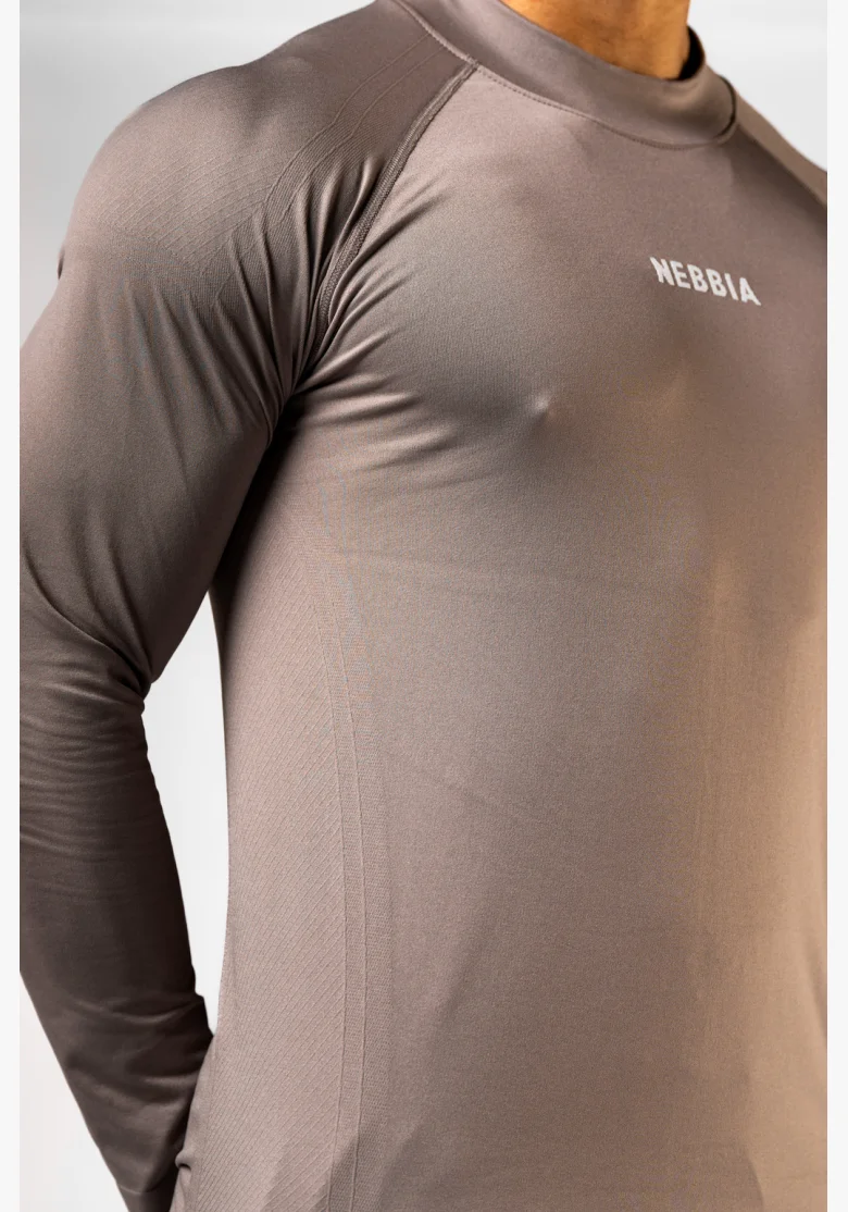 NEBBIA Seamless maglietta a maniche lunghe POWER beige