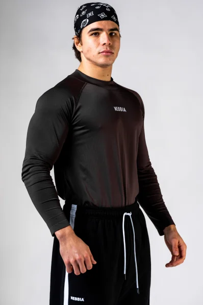 NEBBIA Seamless maglietta a maniche lunghe POWER nera