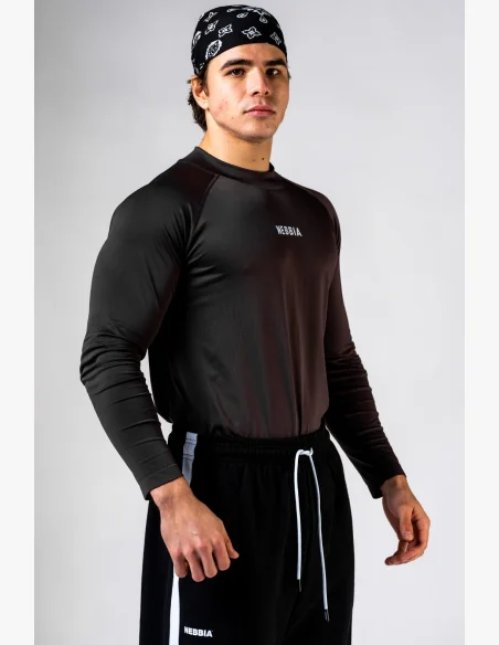 NEBBIA Seamless maglietta a maniche lunghe POWER nera