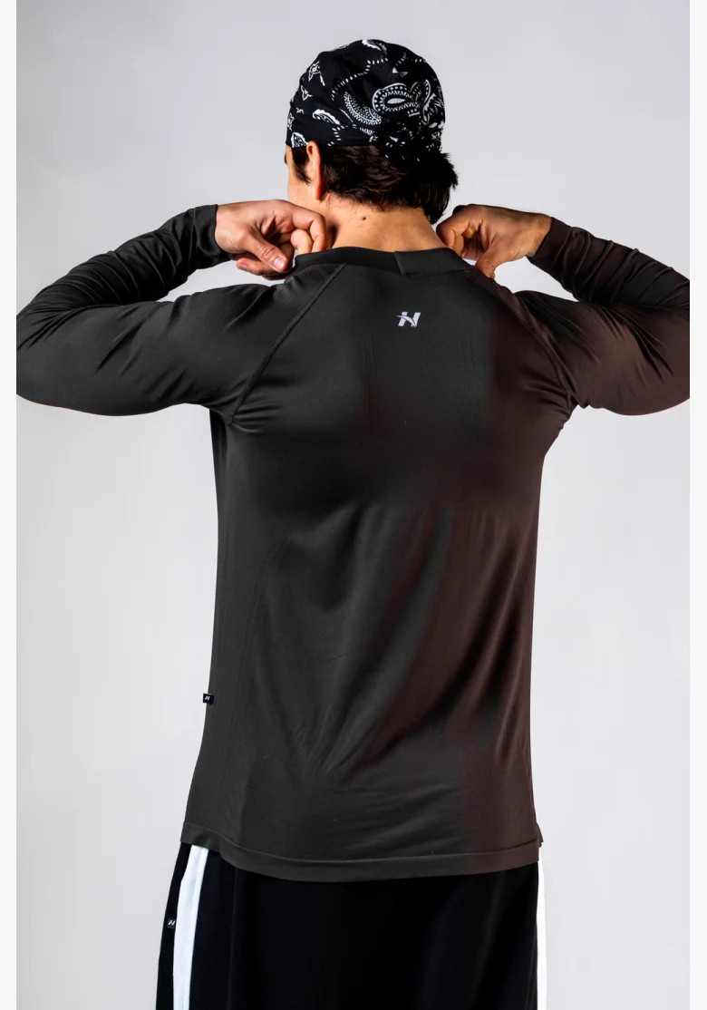 NEBBIA Seamless maglietta a maniche lunghe POWER nera