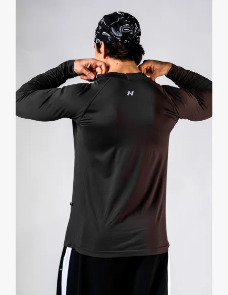 NEBBIA Seamless maglietta a maniche lunghe POWER nera