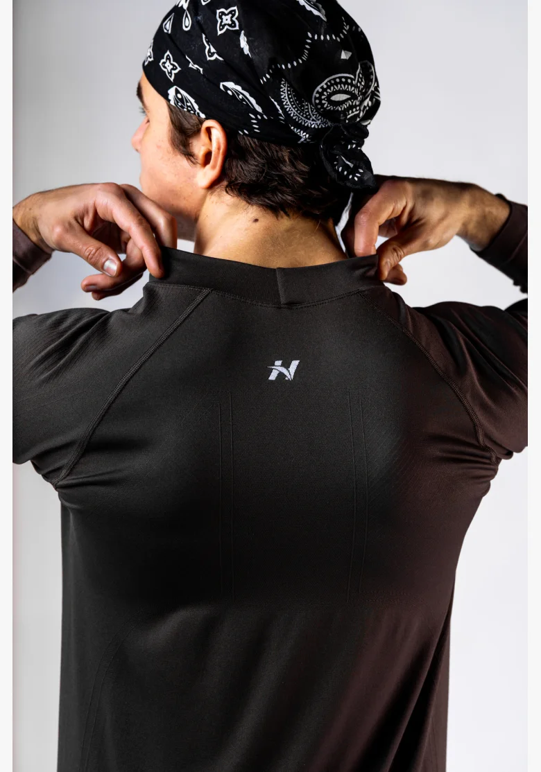 NEBBIA Seamless maglietta a maniche lunghe POWER nera