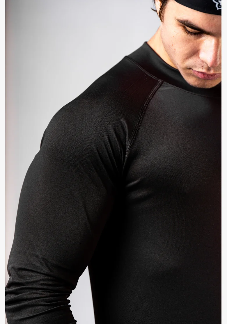 NEBBIA Seamless maglietta a maniche lunghe POWER nera