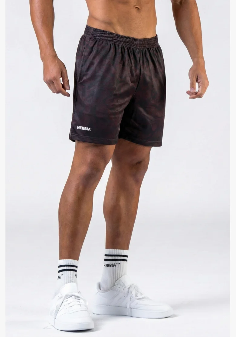 NEBBIA Pantaloncini da allenamento POWER Camo scuro