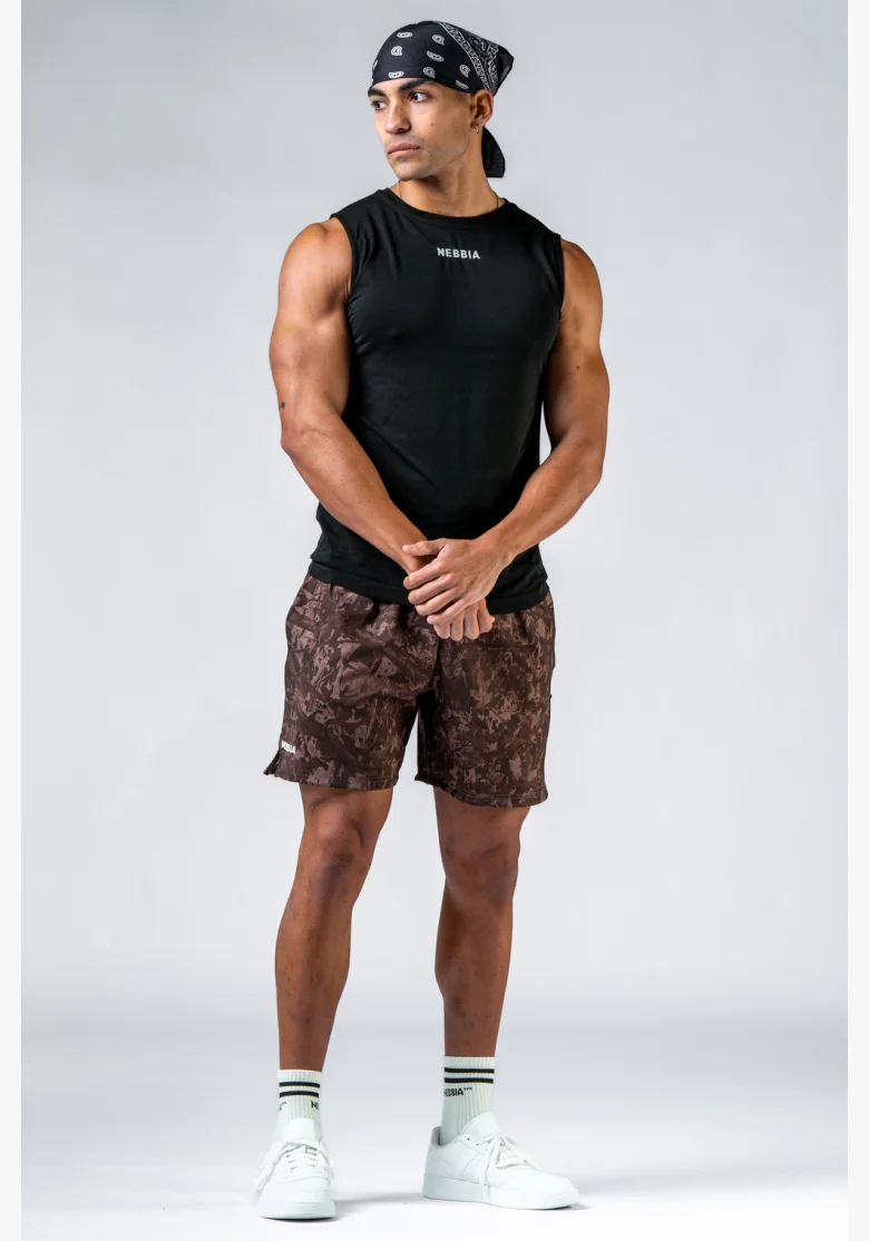 NEBBIA Pantaloncini da allenamento POWER Camo scuro
