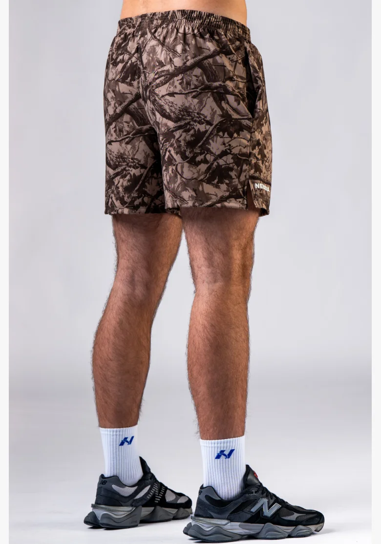 NEBBIA Pantaloncini da allenamento POWER Camo pallido
