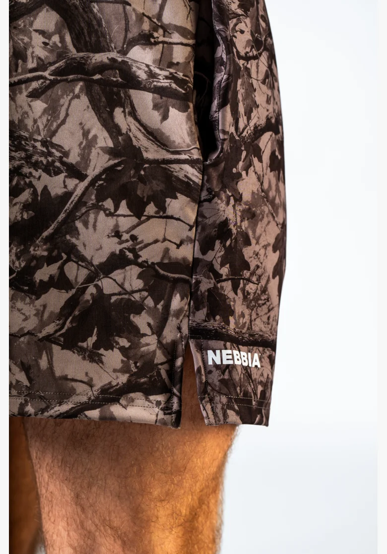 NEBBIA Pantaloncini da allenamento POWER Camo pallido