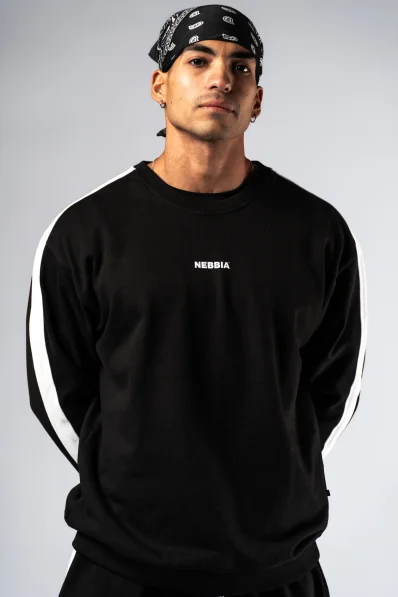 NEBBIA Relaxed fit felpa POWER nera