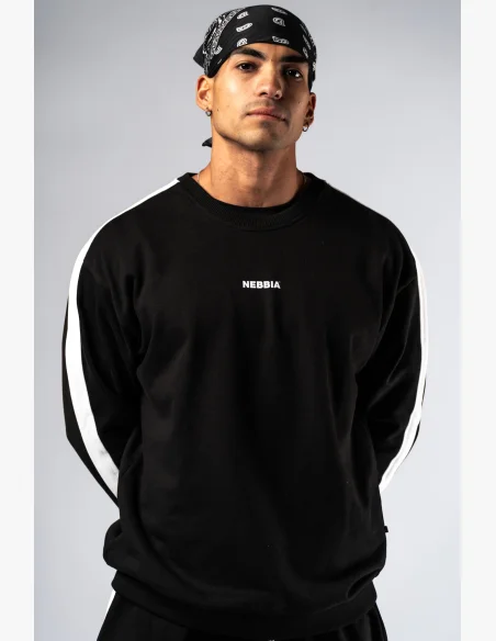 NEBBIA Relaxed fit felpa POWER nera