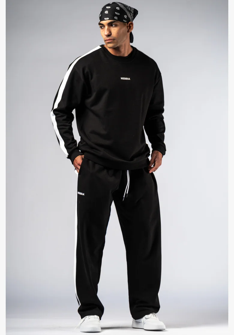 NEBBIA Relaxed fit felpa POWER nera