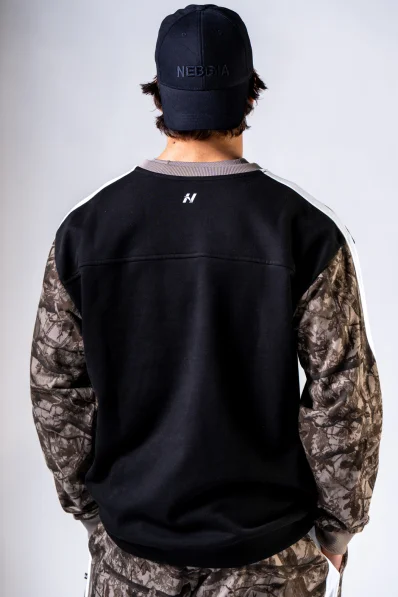 NEBBIA Relaxed fit felpa POWER Camo pallido 2