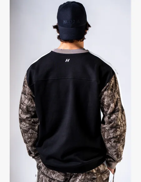 NEBBIA Relaxed fit felpa POWER Camo pallido