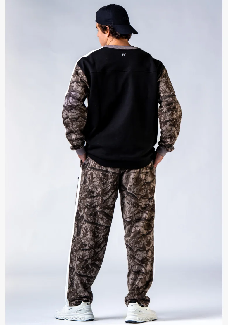 NEBBIA Relaxed fit felpa POWER Camo pallido