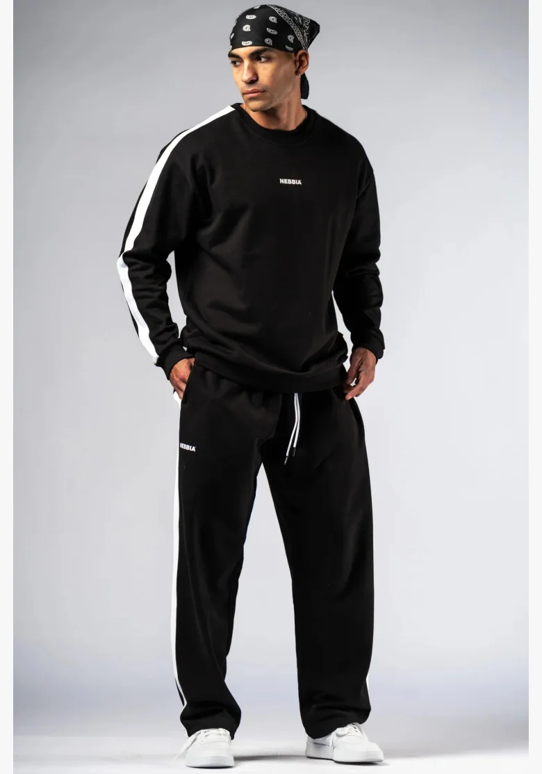 NEBBIA Relaxed fit pantaloni sportivi POWER neri