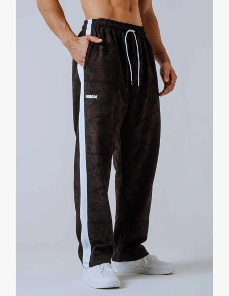 NEBBIA Relaxed fit pantaloni POWER camo scuri