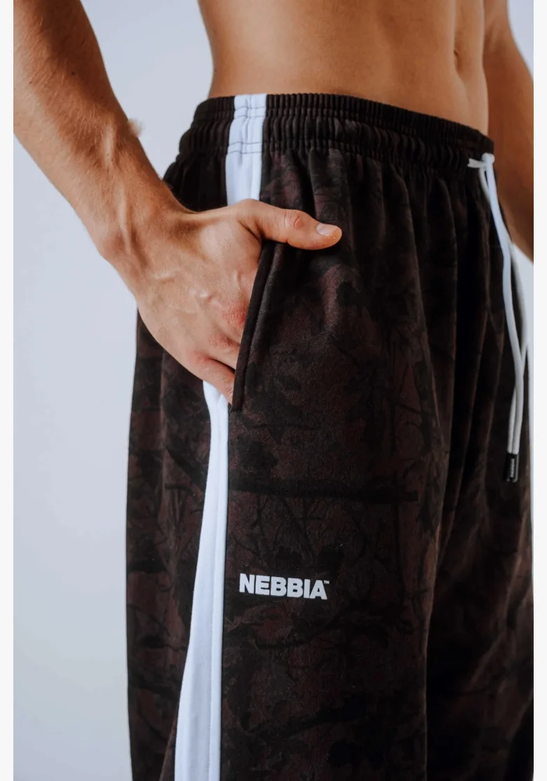 NEBBIA Relaxed fit pantaloni POWER camo scuri