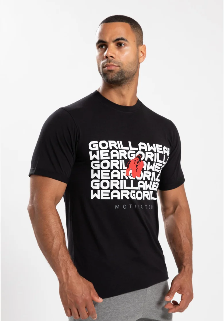 Gorilla Wear Maglietta da uomo Bradley nera