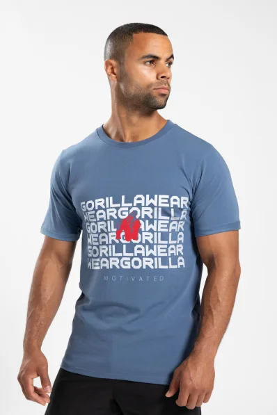 Gorilla Wear Maglietta da uomo Bradley blu
