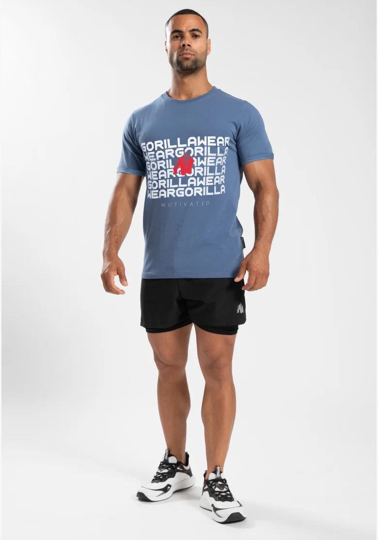 Gorilla Wear Maglietta da uomo Bradley blu