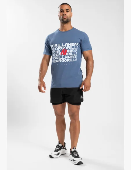 Gorilla Wear Maglietta da uomo Bradley blu