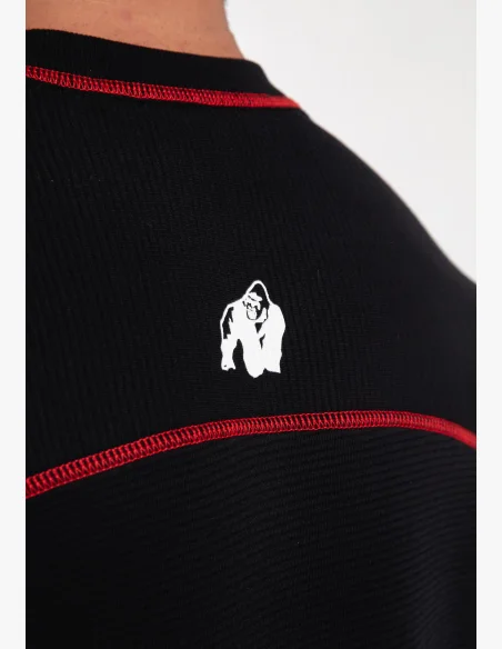 Gorilla Wear T-shirt oversize da uomo Finley - nera/rossa