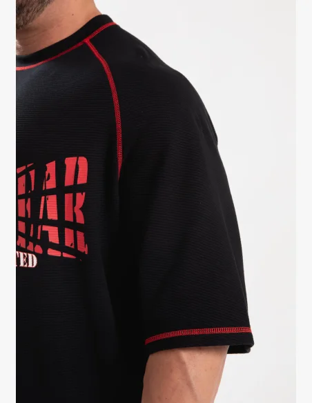 Gorilla Wear T-shirt oversize da uomo Finley - nera/rossa