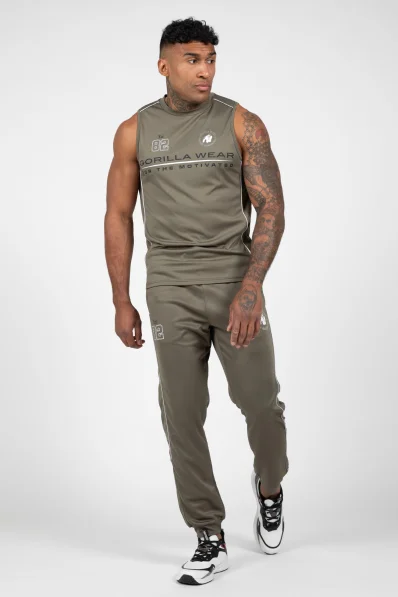 Gorilla Wear Pantaloni da ginnastica da uomo Broxton - verde militare