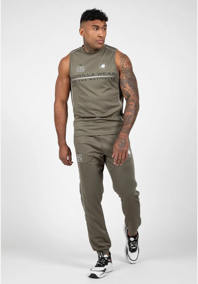 Gorilla Wear Pantaloni da ginnastica da uomo Broxton - verde militare