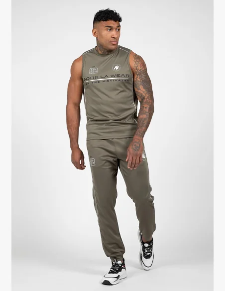 Gorilla Wear Pantaloni da ginnastica da uomo Broxton - verde militare
