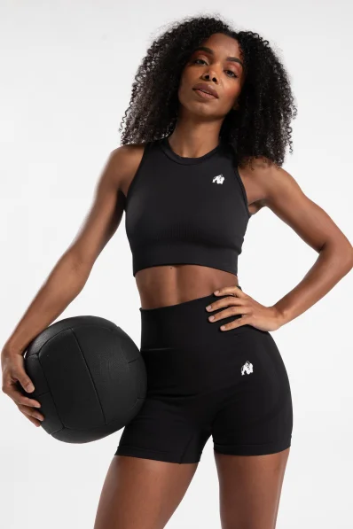 Gorilla Wear top crop da donna Olivia - nero