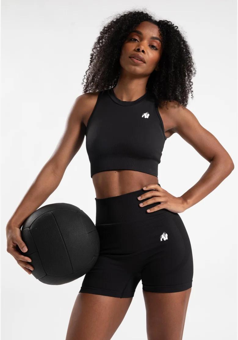 Gorilla Wear top crop da donna Olivia - nero