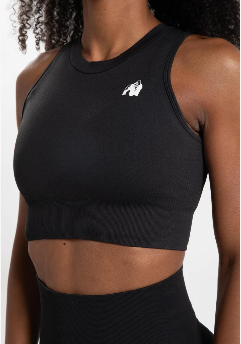 Gorilla Wear top crop da donna Olivia - nero