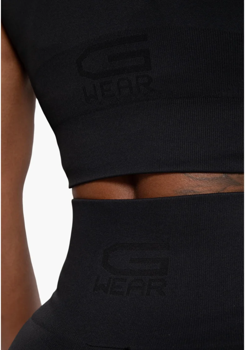 Gorilla Wear top crop da donna Olivia - nero