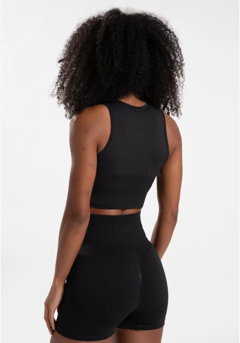 Gorilla Wear top crop da donna Olivia - nero