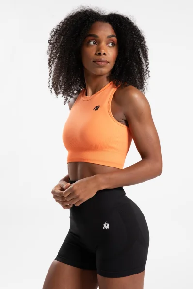 Gorilla Wear crop top donna Olivia - pesca