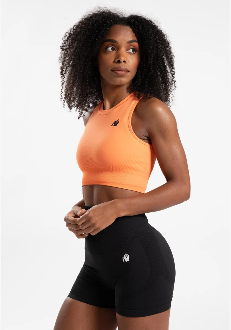 Gorilla Wear crop top donna Olivia - pesca