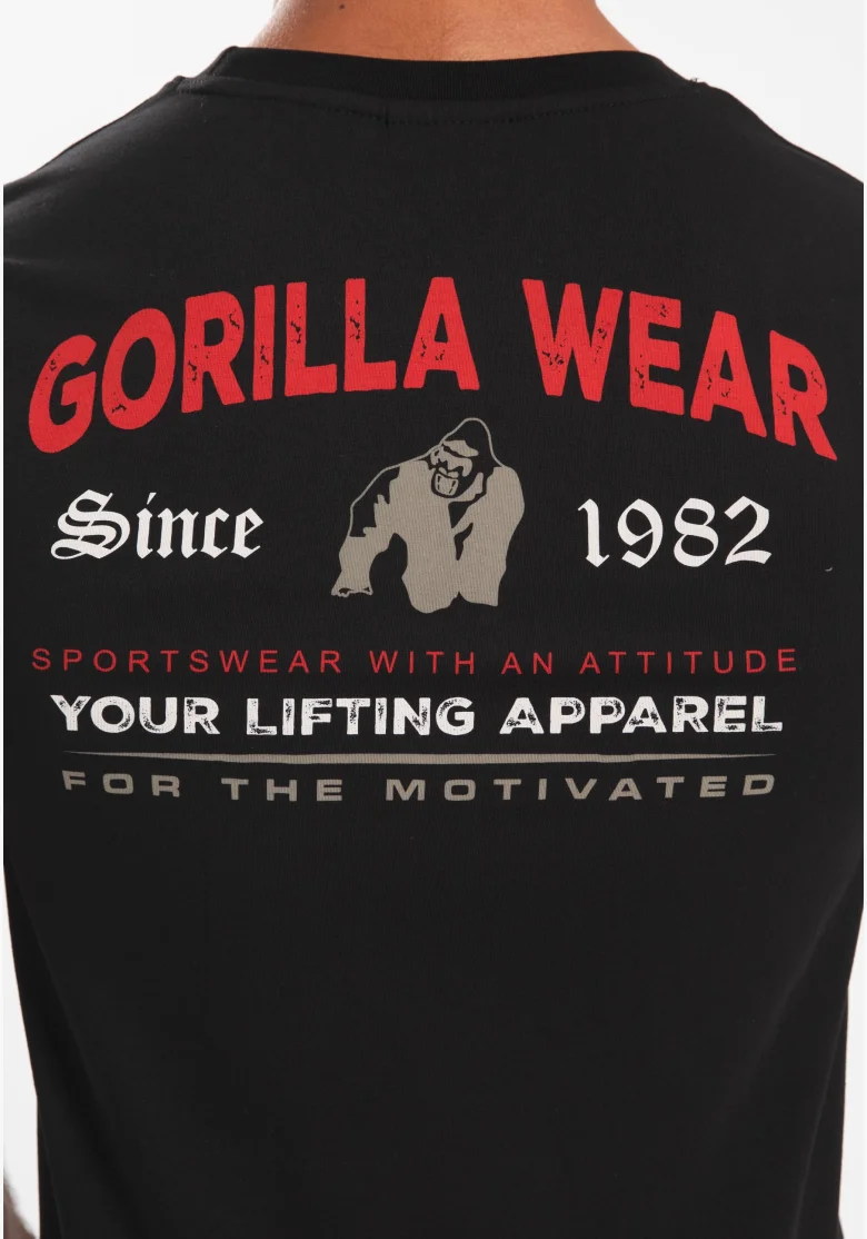 Gorilla Wear maglietta da uomo Warren - nera